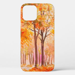 油絵山水 – カラフル秋林 iPhone 12ケース