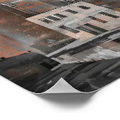 油絵工業風景画 ポスター (角)