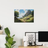 油絵巻回遊歩道の丘の頂上ピナクル ポスター (ホームオフィス)