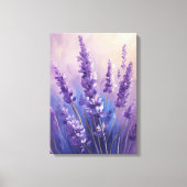 油絵画ラベンダー畑 キャンバスプリント (正面)