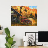 油絵退職したポスター ポスター (ホームオフィス)