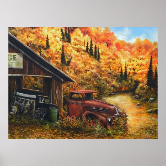 油絵退職したポスター ポスター (正面)