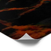 油絵。アクリルのアートワーク大きいポスター。和和 ポスター (角)