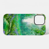 油絵 春の風景 森 iPhoneケース (裏面横)