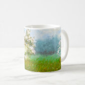 油絵:田園風景、野の花 コーヒーマグカップ (正面右)