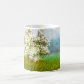 油絵:田園風景、野の花 コーヒーマグカップ (中央)