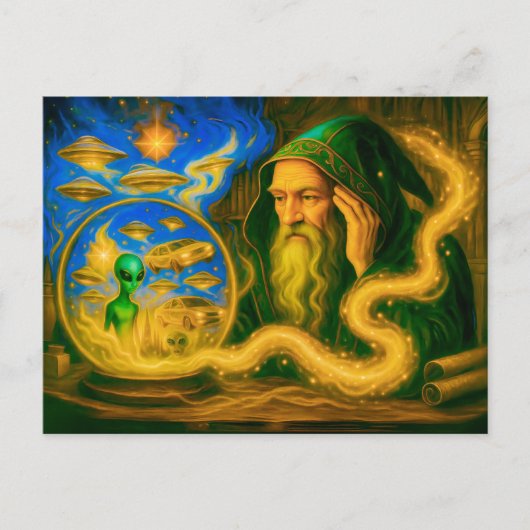 油視のクリスタルボール絵を描メージ シーズンポストカード (正面)