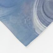 油鮮やかパステルピンクブルー抽象芸術アート フリースブランケット (角)