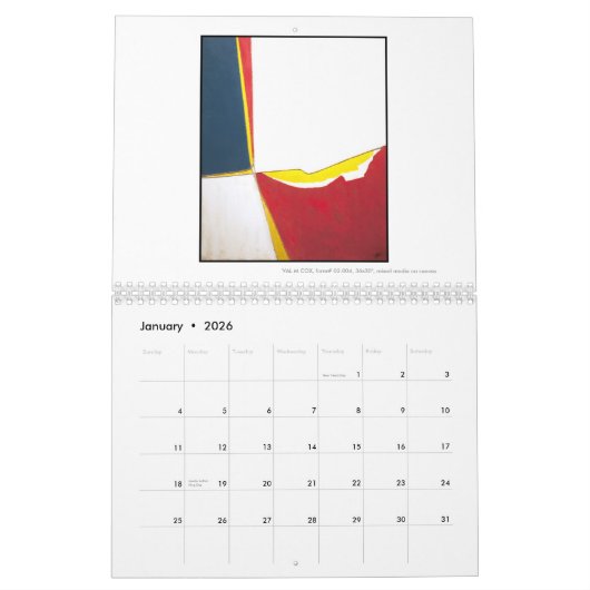 油1米国の版のVAL MコックスCALENDAR-WORKS カレンダー (1月 2026)