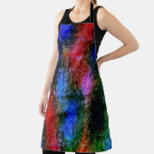 「油」で皮を剥いた青と赤の絵を描材 エプロン (インサイチュ)