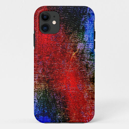 「油」で皮を剥いた青と赤の絵を描材 Case-Mate iPhoneケース (裏面)