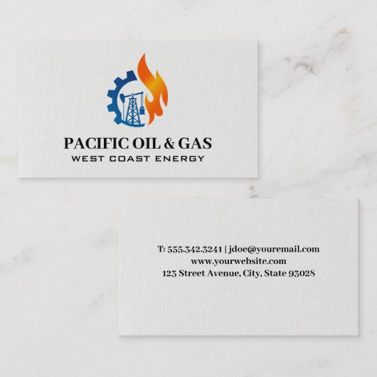 油&ガスロゴ 名刺 (正面/裏面)