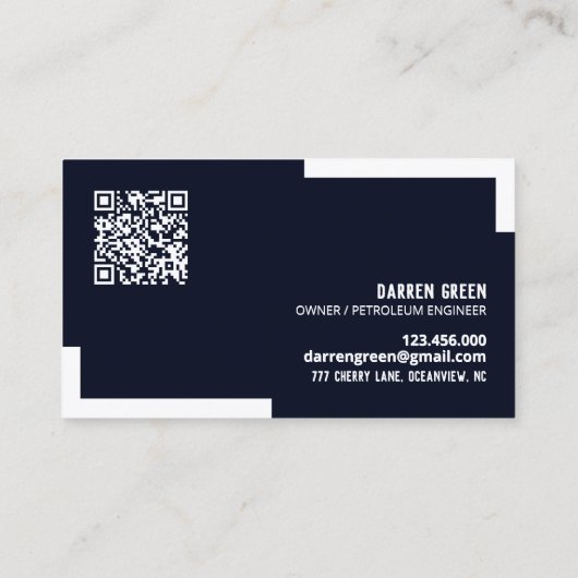 油・ガス技術者QR 名刺 (裏面)