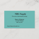 油・ガス産業掘削装置と牛 名刺 (裏面)