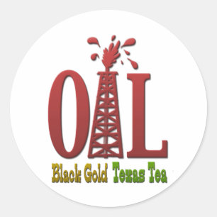 油、ブラック金ゴールド、テキサス州茶 ラウンドシール