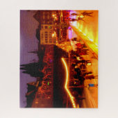 油 – 氷スケートで滑るアットケルンクリスマスマーケット ジグソーパズル (縦)