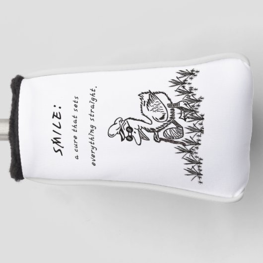 治すスマイル ゴルフヘッドカバー (正面)