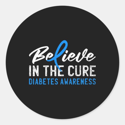 治信じT1D型糖尿病認識度 ラウンドシール (正面)