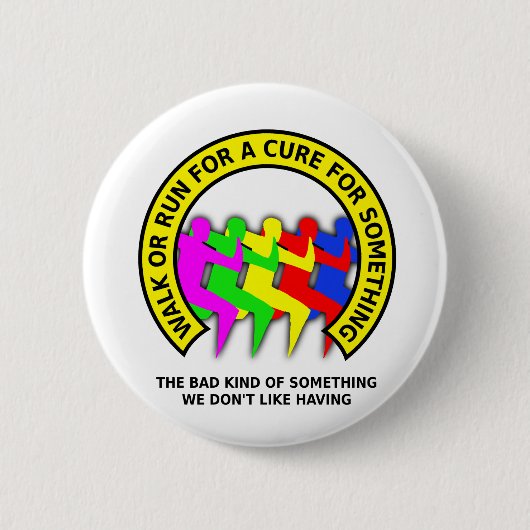 治療おもしろいなボタンのバッジのユーモアのための歩行の操業 缶バッジ (正面)