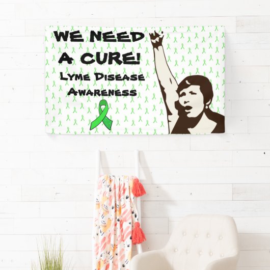 治療が必要だ、ライム病の抗議サインのバナー 横断幕 (インサイチュ)