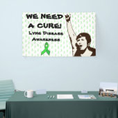 治療が必要だ、ライム病の抗議サインのバナー 横断幕 (トレードショー)