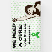 治療が必要だ、ライム病の抗議サインのバナー 横断幕 (縦)