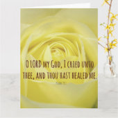 治療についての聖書の詩 カード (黄色い花)
