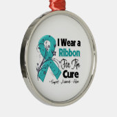 治療のために – 卵巣がん認識度 メタルオーナメント (右)