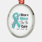 治療のために – 卵巣がん認識度 メタルオーナメント (左)