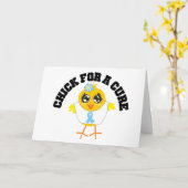 治療のための前立腺癌のひよこ カード (黄色い花)