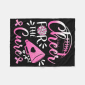 治療のための子宮の乳がん認識度応援 フリースブランケット (正面(横))