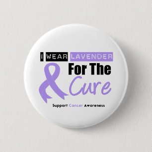 治療のためのCancer I Wear Lavender概要 缶バッジ