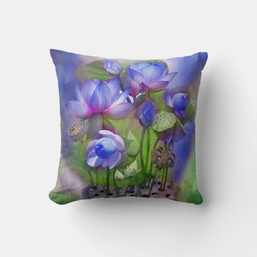 治療のはす松果眼のチャクラの芸術の枕 クッション (正面)