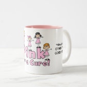 治療のカスタマイズ可能なマグのためのピンク ツートーンマグカップ (正面右)