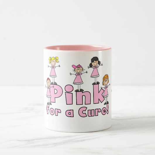 治療のカスタマイズ可能なマグのためのピンク ツートーンマグカップ (中央)