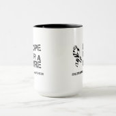 治療のシマウマのストライプのリボンのマグのためのEDSの希望 マグカップ (中央)