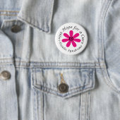 治療のピンクの花ボタンのためのEDSの希望 缶バッジ (インサイチュ)