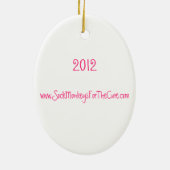 治療の天使の楕円形のオーナメントのためのソックス猿 セラミックオーナメント (裏面)