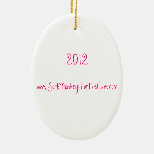 治療の天使の楕円形のオーナメントのためのソックス猿 セラミックオーナメント (裏面)