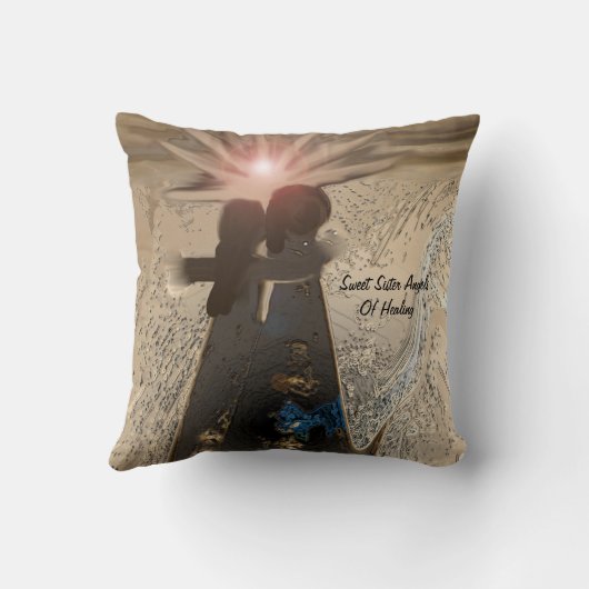 治療の枕の甘い天使の姉妹… クッション (裏面)