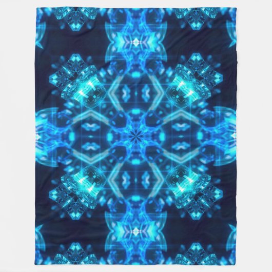 治療の水晶軽いエネルギー曼荼羅があること フリースブランケット (正面)