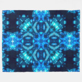 治療の水晶軽いエネルギー曼荼羅があること フリースブランケット (正面(横))