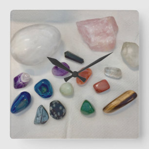 治療の水晶 スクエア壁時計