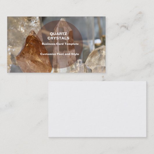 治療の水晶-水晶 名刺 (正面/裏面)