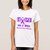 治療の紫色のリボンのAlzheimersの病気のための希望 Tシャツ (正面)