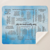 治療の聖なる書物、経典毛布-青い雲 シェルパブランケット (正面(横))