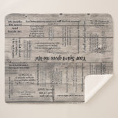 治療の聖なる書物、経典毛布- woodgrain シェルパブランケット (正面(横))