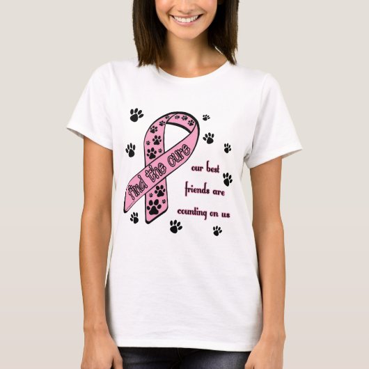 治療の~ Pawprintを見つけて下さい Tシャツ (正面)