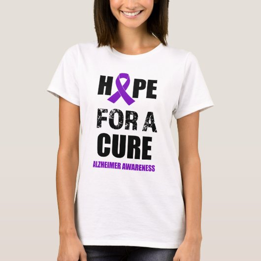 治療のAlzheimerの認識度のワイシャツのための希望 Tシャツ (正面)