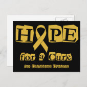 治療への希望 – 小児癌金ゴールドリボン ポストカード (正面/裏面)